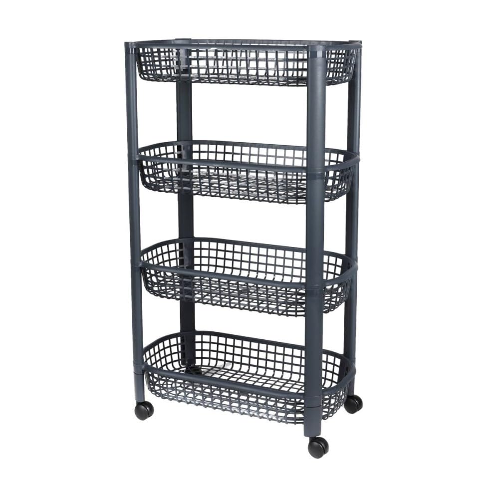 Urban Living Liberty Servierwagen, 4 Ebenen, 46,5 x 26 x 78,8 cm, Midnight Blue Dunkelblau (BxTxH) 4