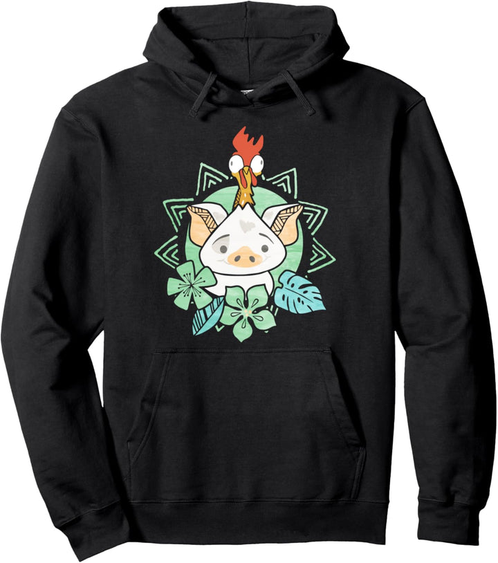 Disney Moana Pua And Hei Hei Sun Portrait Pullover Hoodie