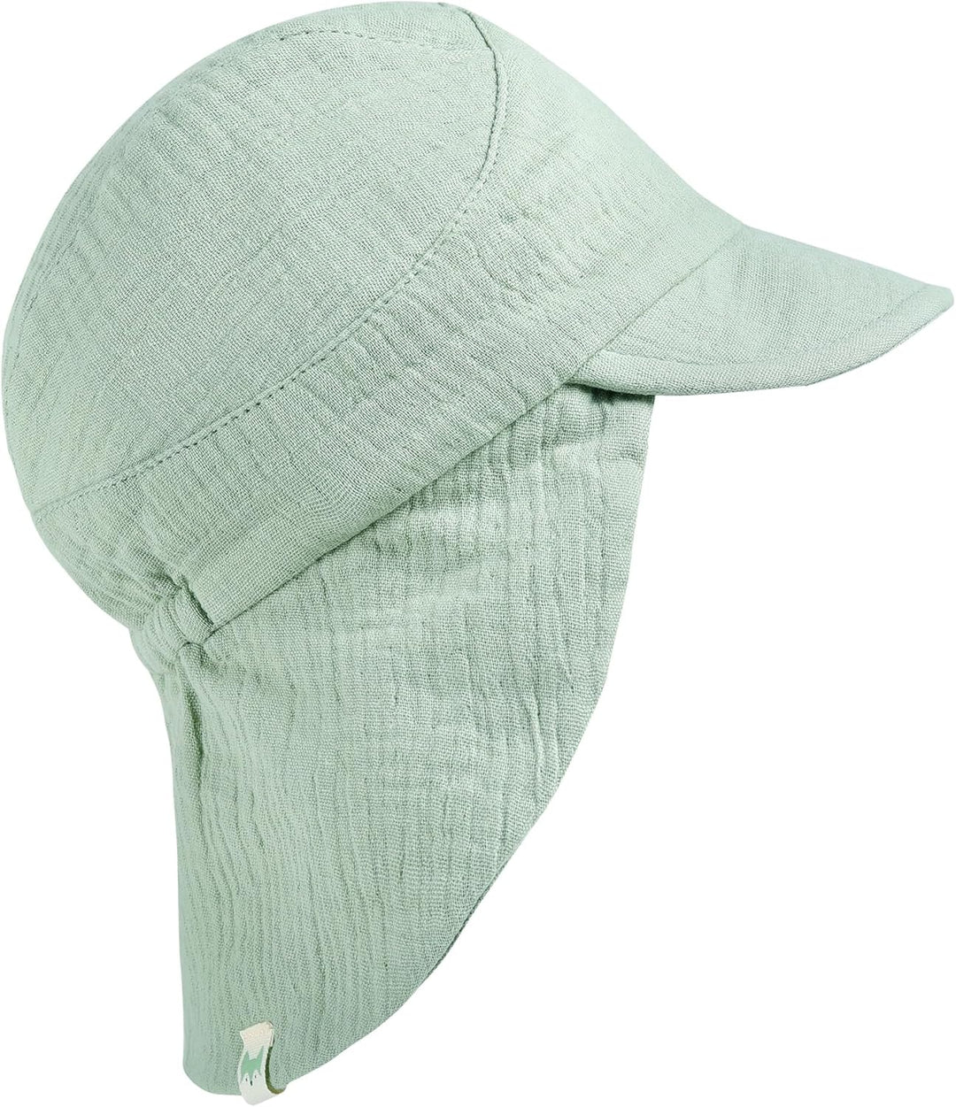 Musselin Schirmütze Sonnenhut mit Nacken- und Ohrenschutz UV-Schutz (UPF 50+) für Babys und Kinder -
