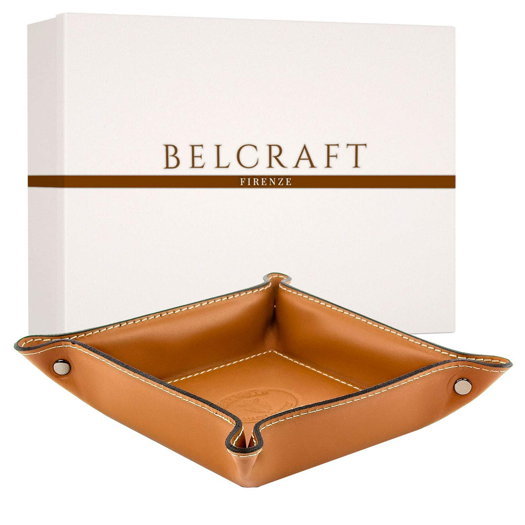 BELCRAFT Orvieto Taschenleerer Leder, Handgearbeitet in klassischem italienischem, Braun Clair (19x1