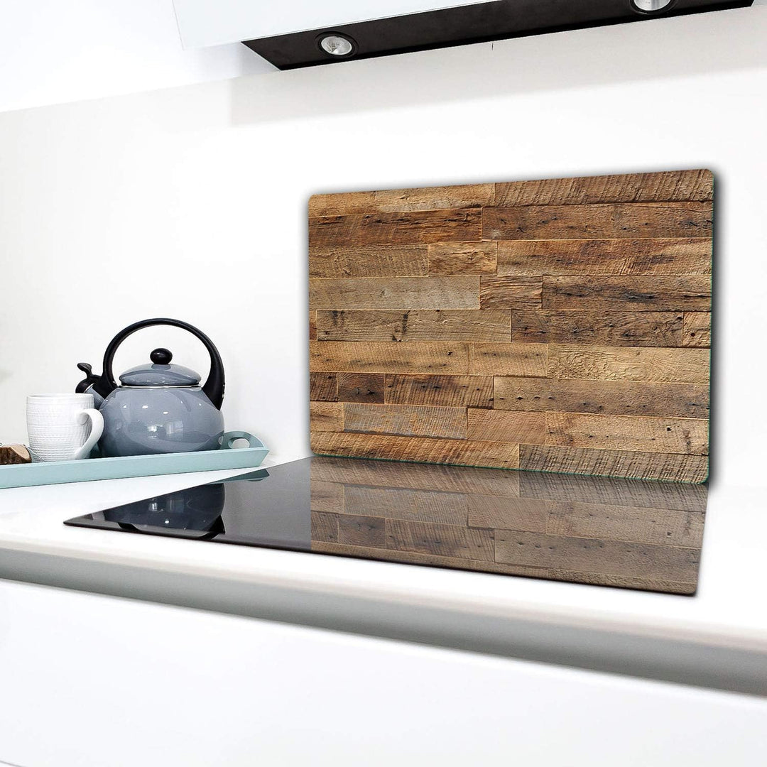 TMK | Herdabdeckplatte 80x52 cm 1-teilig Ceranfeldabdeckung Induktion Herdschutz Spritzschutz Glaspl