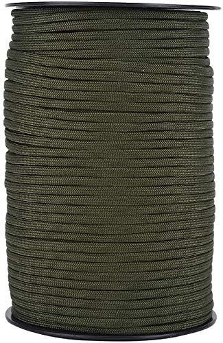 100m Paracord Rolle Seil, 4mm Flechtleine 9 Strang Fallschirm Schnur aus Polypropylen und Polyester