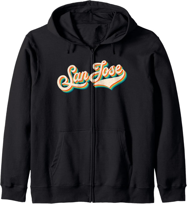 70s Vintage Retro San Jose California Throwback Gift Kapuzenjacke