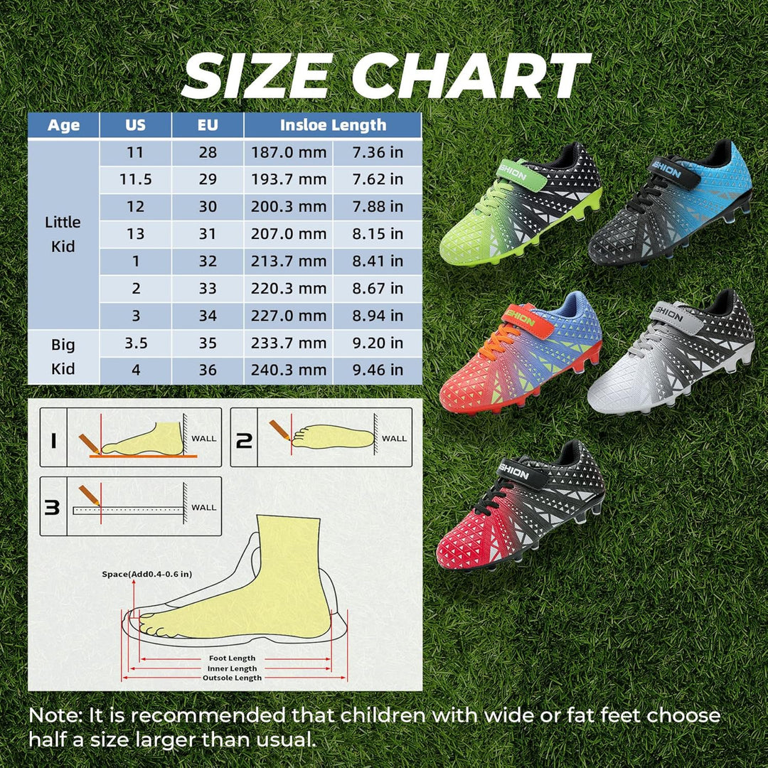 ASHION Fussballschuh Kinder Fussballschuhe Footballschuhe Outdoor Athletic Soccer Schuhe, 31 EU B Si