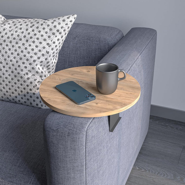 sugodesign Couch-Tablett Armlehne, Einstellbarer Sofa-Tablett, Getränkehalter, spezielles Design pra