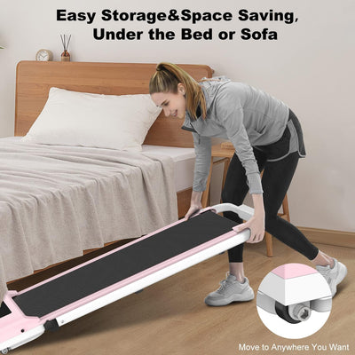 bigzzia Laufband mit Klappbarer Griifstange - Walking Pad Laufbänder Untertisch Laufgerät Elektrisch