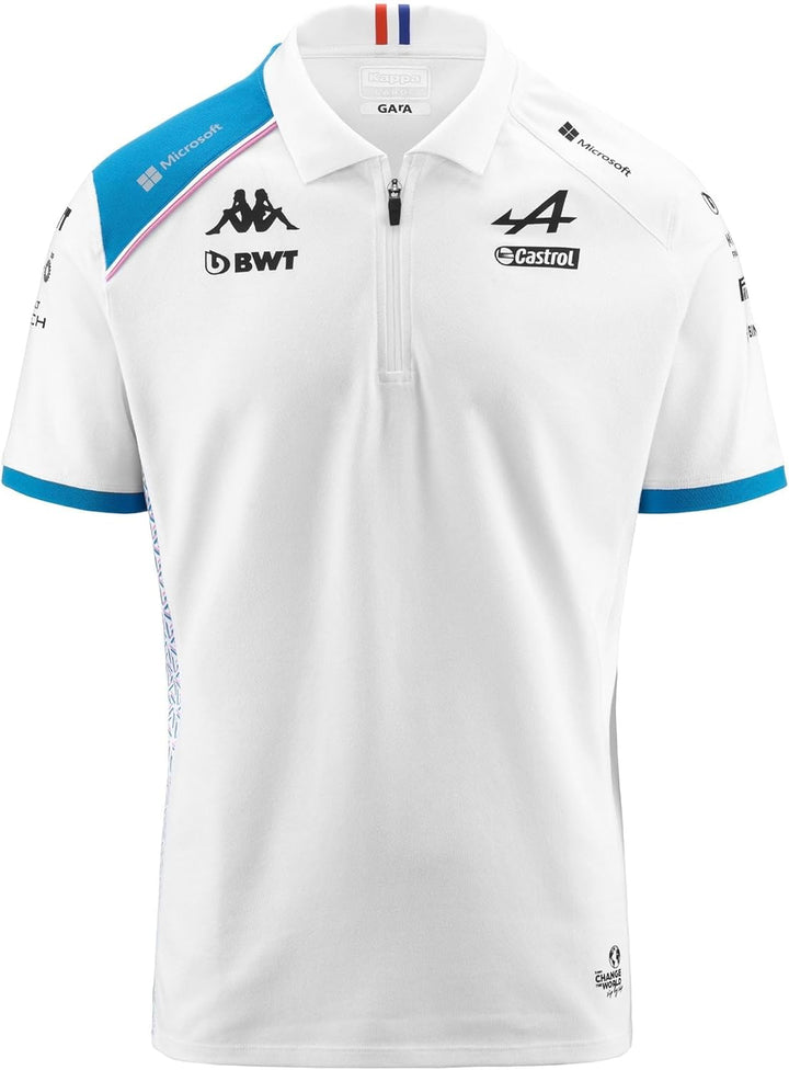 Kappa Herren Tshirt S Weiss / Blau, S Weiss / Blau