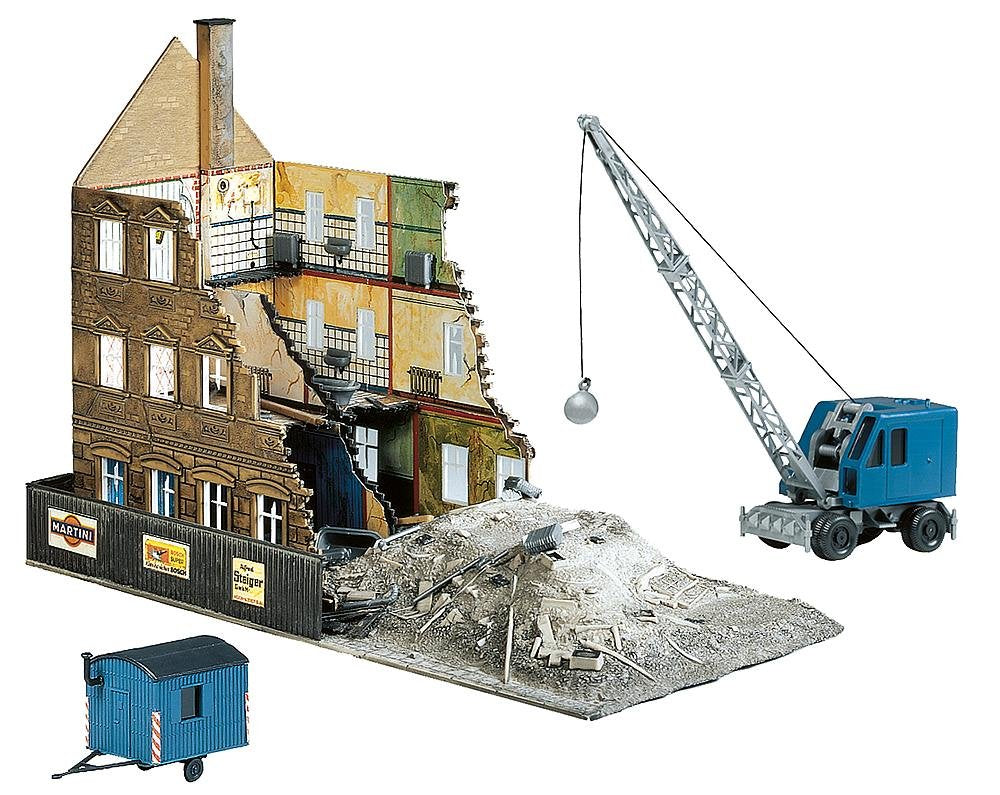 FALLER 130466 - Abbruchhaus mit Bagger