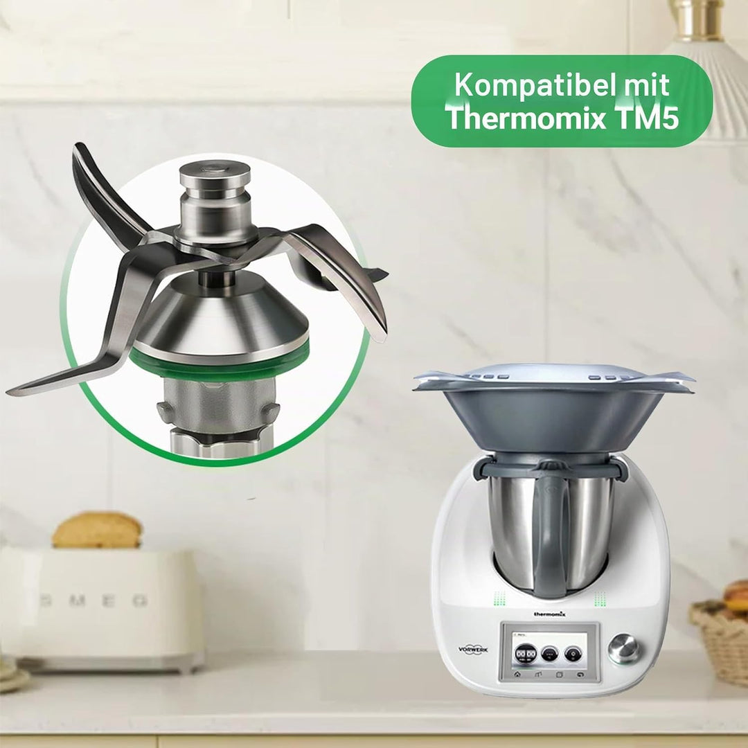 Titanstreichklinge Messer für Vorwerk Thermomix TM5 Küchenmaschine Zubehör Titan TM5, Titan TM5