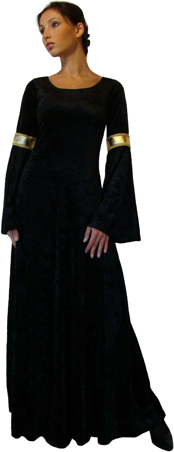 MAYLYNN 10923-M - Mittelalter Kostüm Elbentraum, Grösse S, schwarz, S