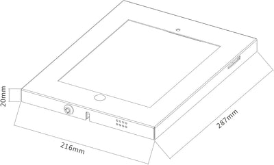 PureMounts Tablet Wandhalterung, geeignet für Apple iPad 2/3/4/5/6, iPad Air 1/2, iPad Pro 9.7", wei