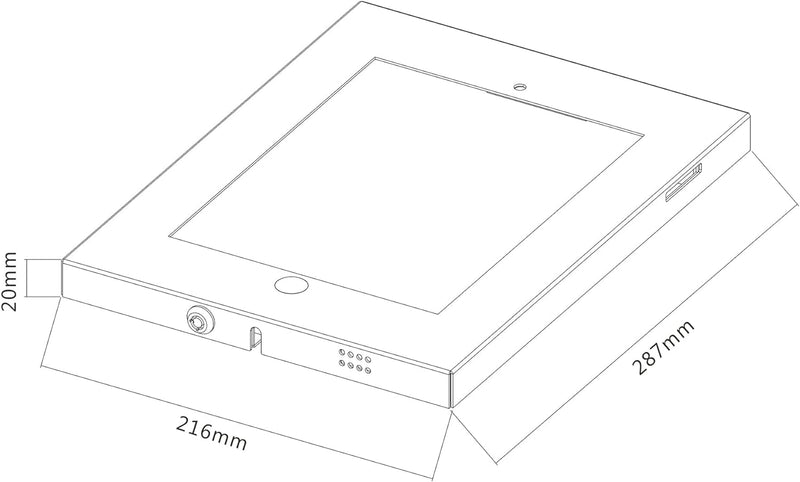 PureMounts Tablet Wandhalterung, geeignet für Apple iPad 2/3/4/5/6, iPad Air 1/2, iPad Pro 9.7", wei