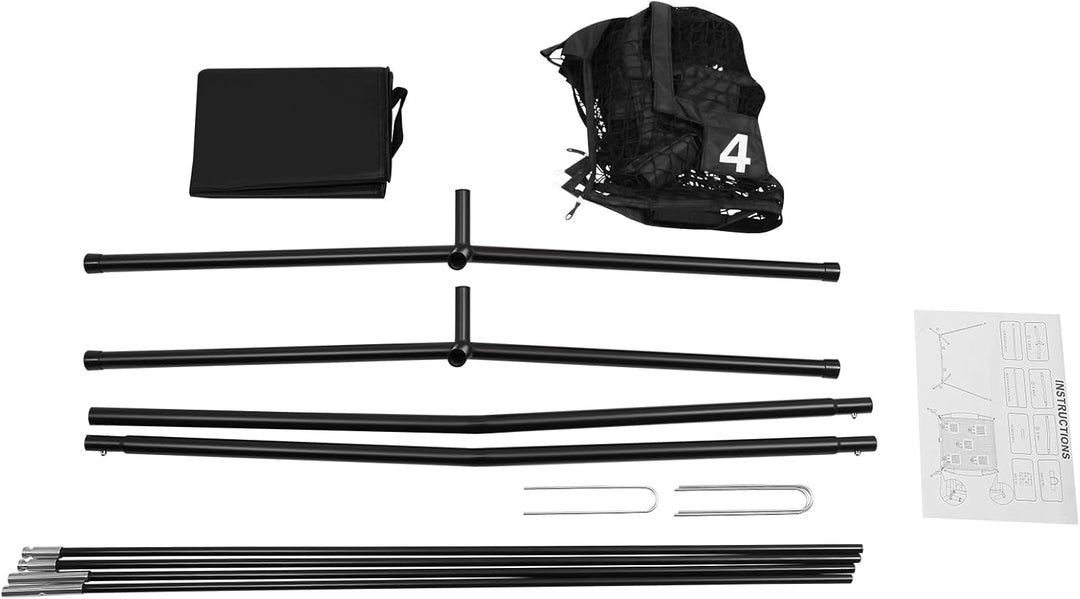 Rugby Wurfnetz, Rugby Wurfnetz mit 5 Zieltaschen, Fussballtrainer-Wurfnetz, Trainings-Wurfziel-Übung