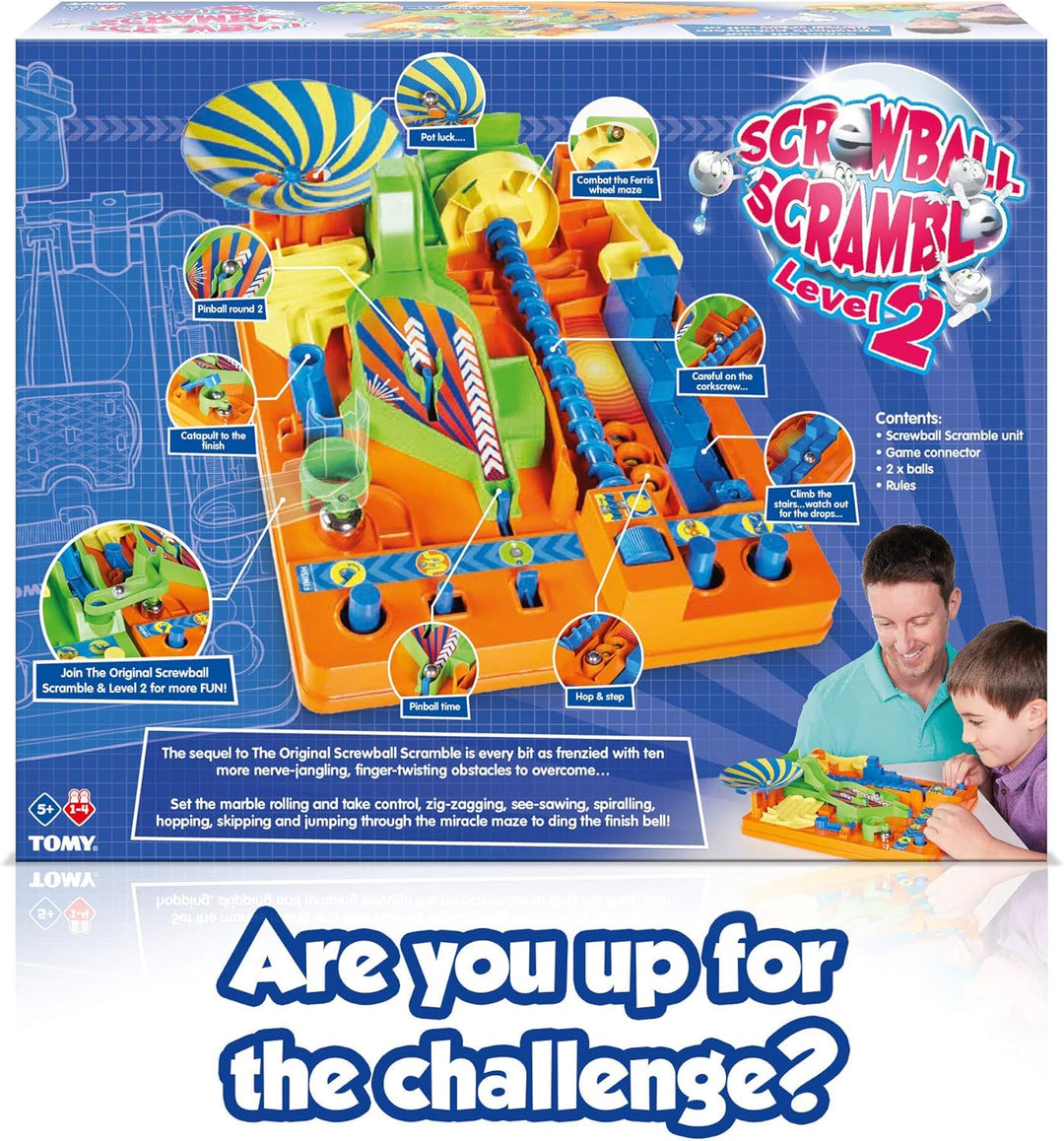 "Crazy Ball 2", das hochwertige Aktions- und Geschicklichkeitsspiel von TOMY zur Förderung der Motor