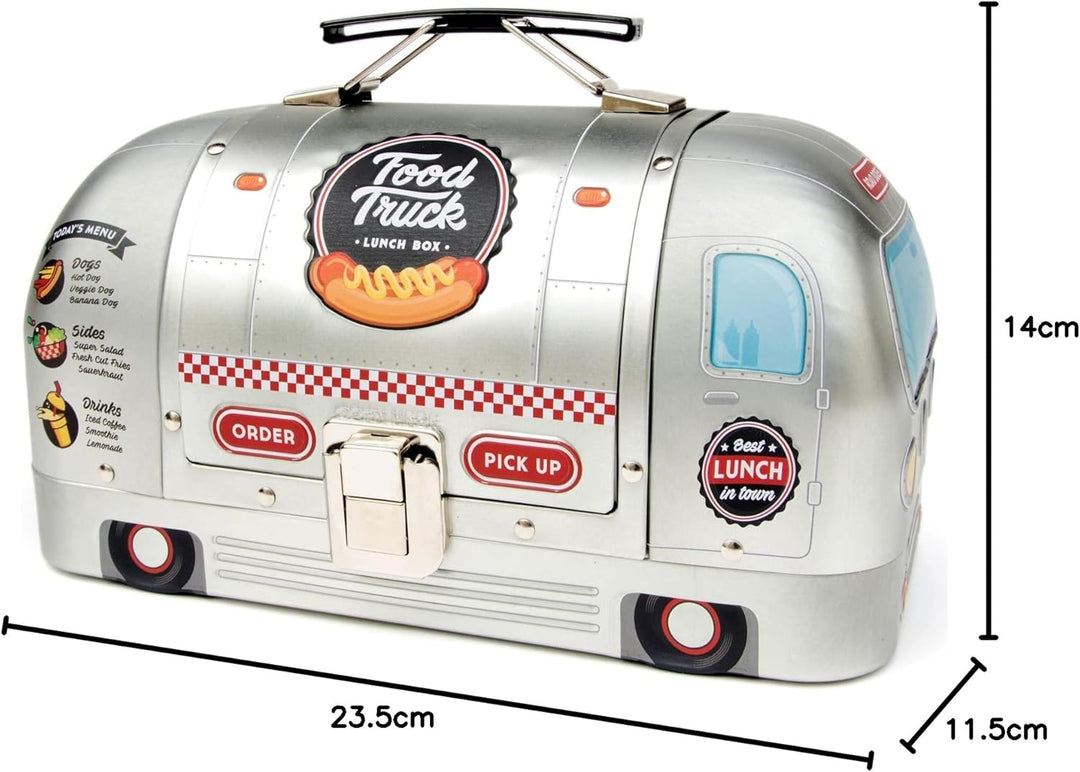 SUCK UK LKW-Lunchbox | Metall-Lebensmittelbehälter in LKW-Form | Neuartige Blechbox | Lustige Luncht