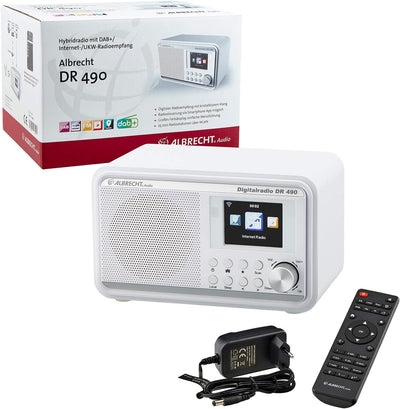 Albrecht DR490 Hybridradio mit Farbdisplay, 27491, DAB/Internet/UKW-Empfang, Radiosteuerung via Smar