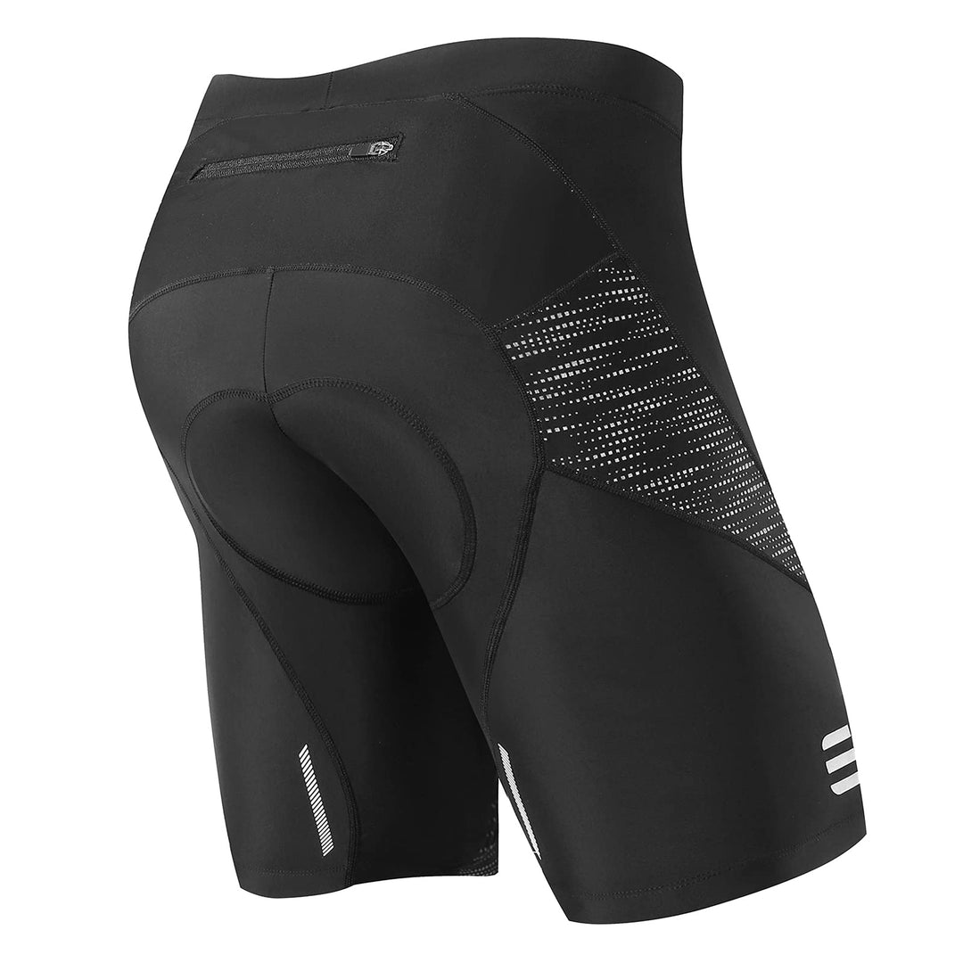 NOOYME Radlerhose Herren Fahrradhose Herren gepolstert 4D Elastische Radlerhose Herren mit Sitzpolst