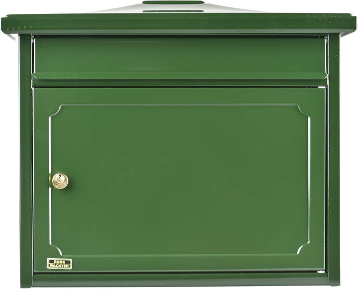Burg-WÄCHTER Briefkasten ohne Zeitungsfach und Namensschild, Verzinkter Stahl, Einwurf-Format DIN C4