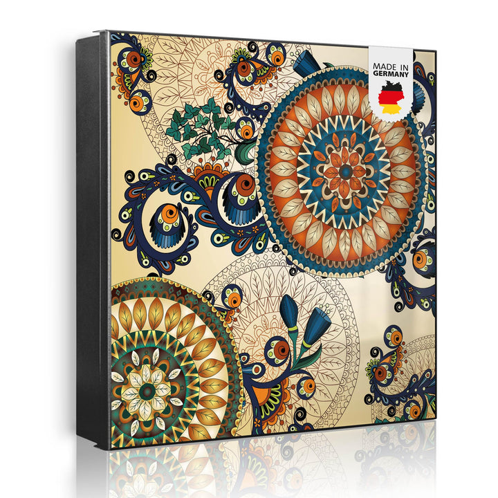 banjado Grosser Schlüsselkasten Metall - Schlüsselbox 30x30cm mit 32 Haken - Schlüsselkasten modern
