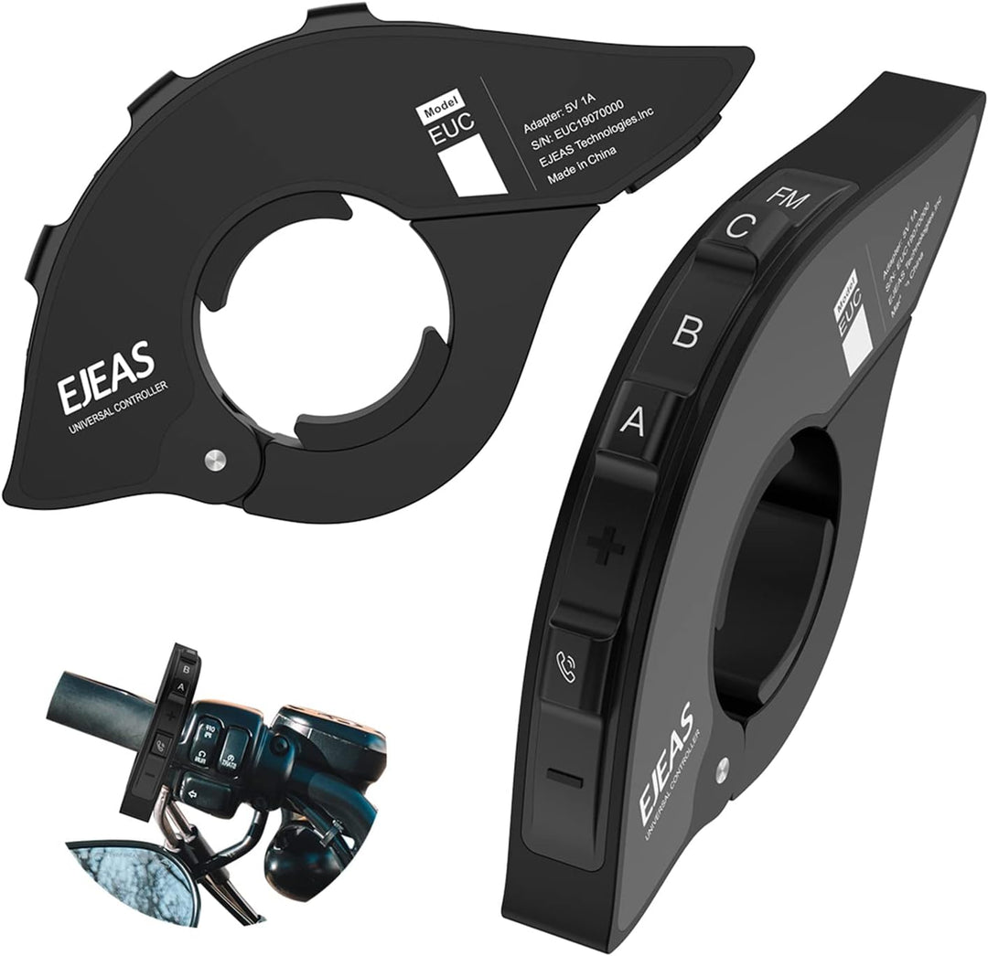 EJEAS EUC Motorrad-Fernbedienungsgriff Wird verwendet, Q2/Q7/V4 Plus/Q4 Motorradhelm Bluetooth-Gegen