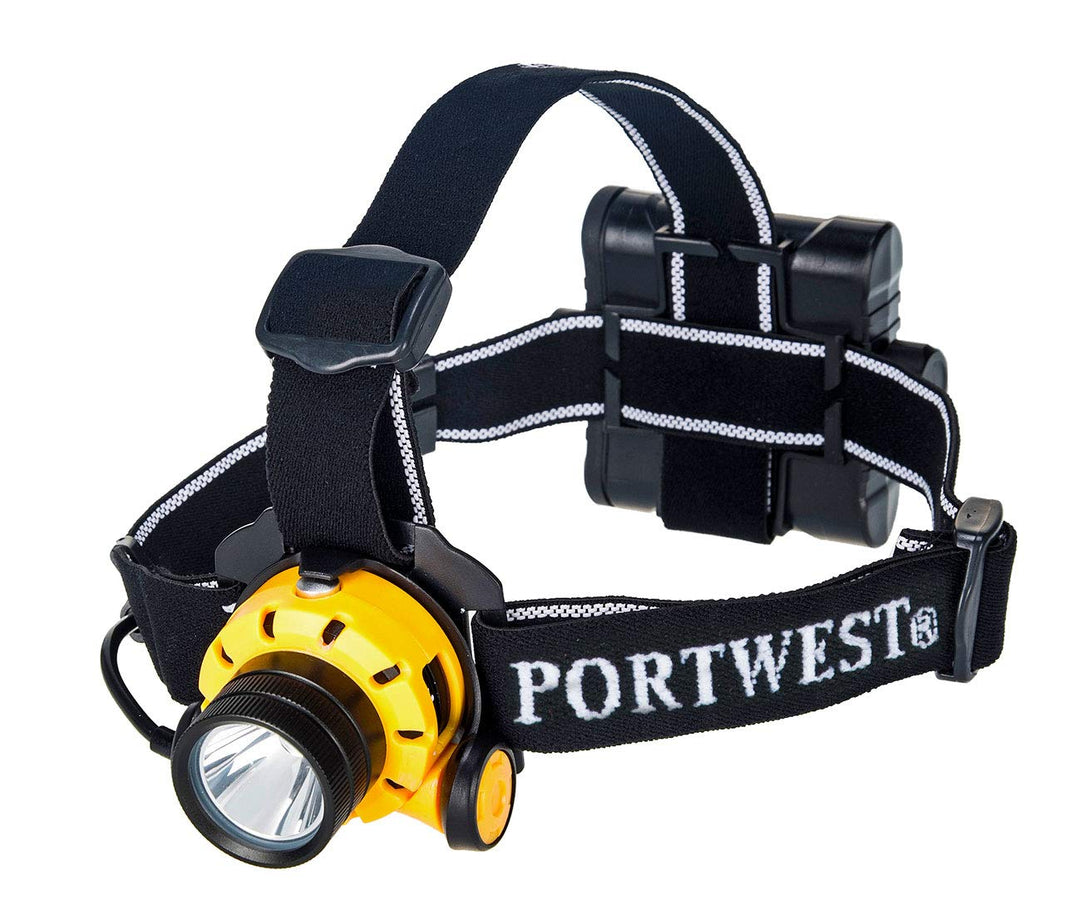 Portwest PA64YBR Ultra Power Kopflampe, Farbe: Gelb/Schwarz, Grösse: Einheitsgrösse