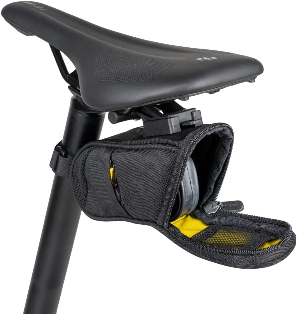 Topeak Aero Wedge Pack DX Satteltasche Schwarz 0,9 L, Fahrradtasche aus 600D Polyester mit QuickClic