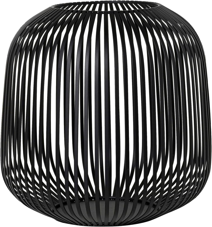 blomus Laterne -LITO- Farbe Schwarz Kerzenhalter Windlicht (M) 28 x 28 x 27cm (65932), M