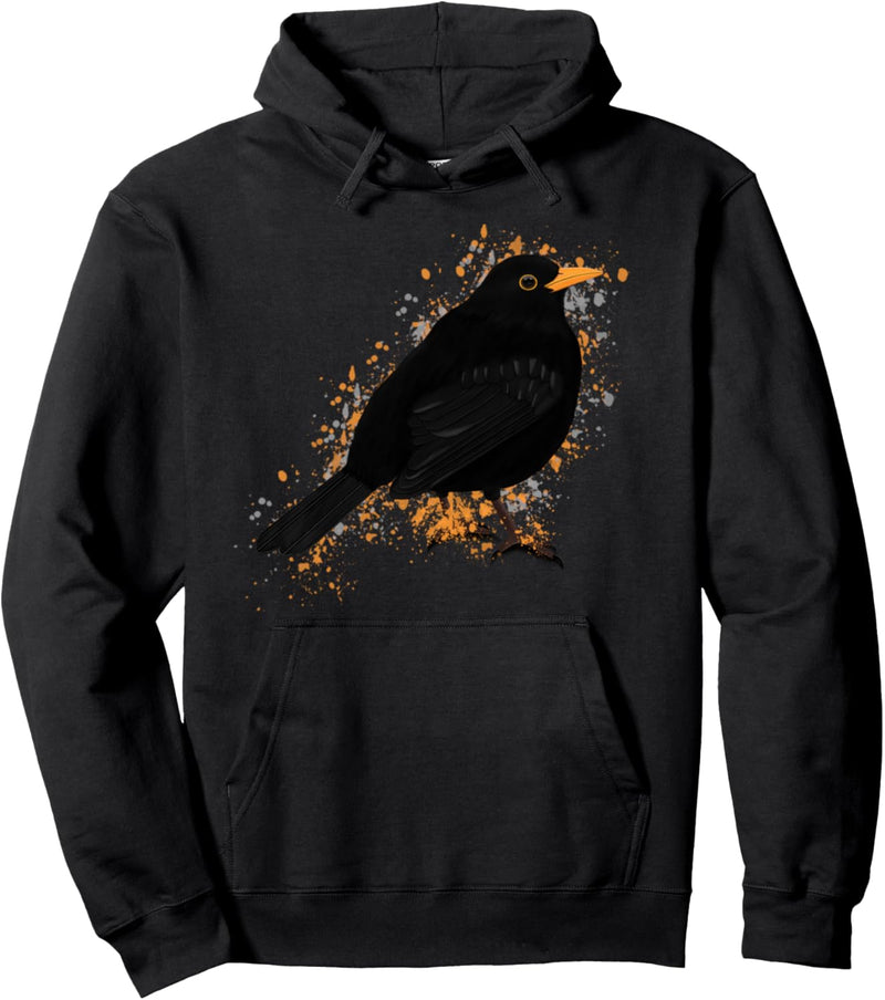 Amsel Vogel Singvogel Vogelfreund Ornithologe Gartenvogel Pullover Hoodie