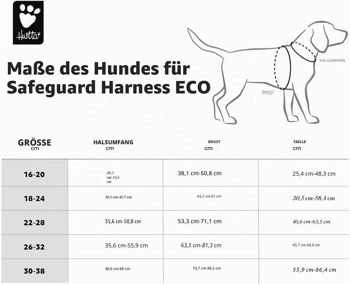 Hurtta Safeguard Hundegeschirr ECO (Strawberry, rot, 55-70 cm) strawberry, rot 55-70 cm, strawberry,