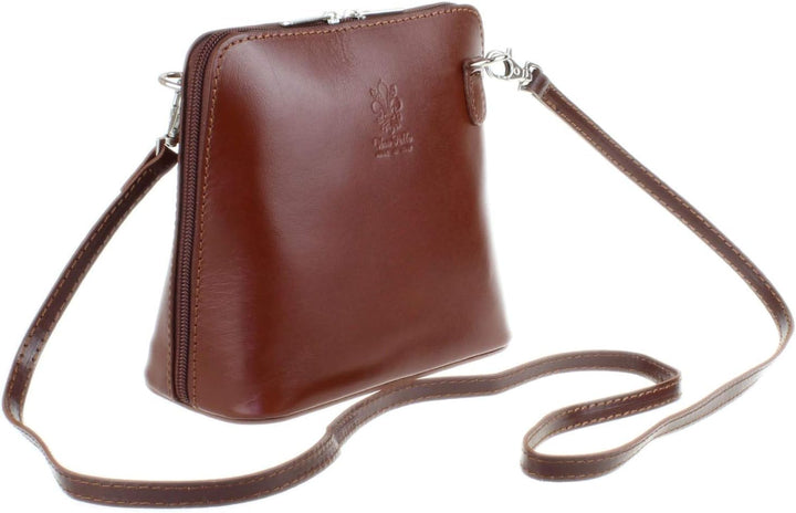 Girly Handbags Steife Umhängetasche aus Leder mit Schlangenhautmuster W 17, H 17, D 8 cm (W 6, H 6,