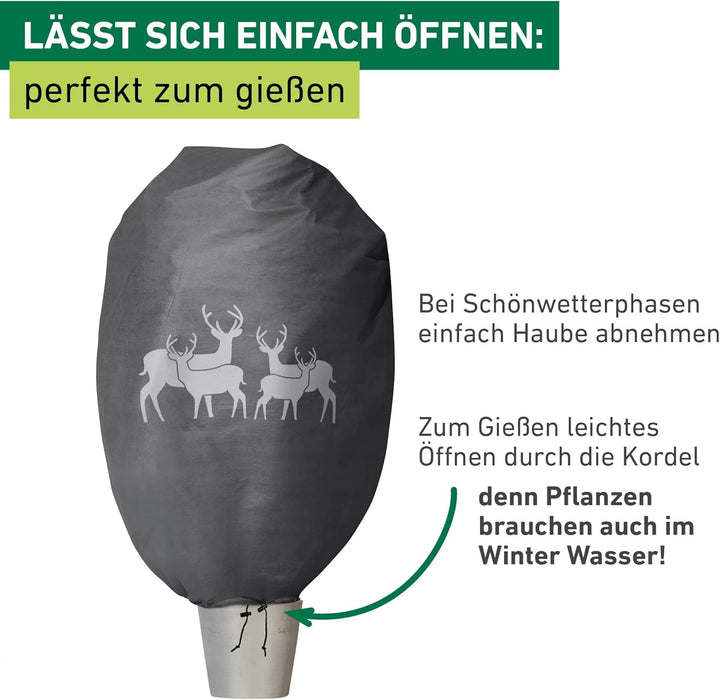 Windhager Winter-Deko-Vlieshaube Protect XXL, Kälteschutz, Frostschutz, Gartenvlies, Abdeckvlies, Hi