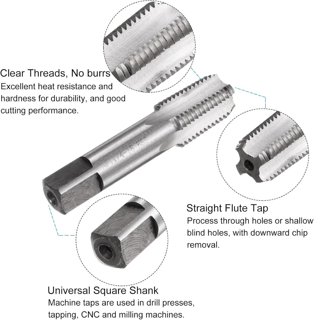QUARKZMAN Gewindebohrer Set 1/4-18 NPT, Gewindeschneider- und Bohrer set, Gewindeschneidwerkzeug, 1/
