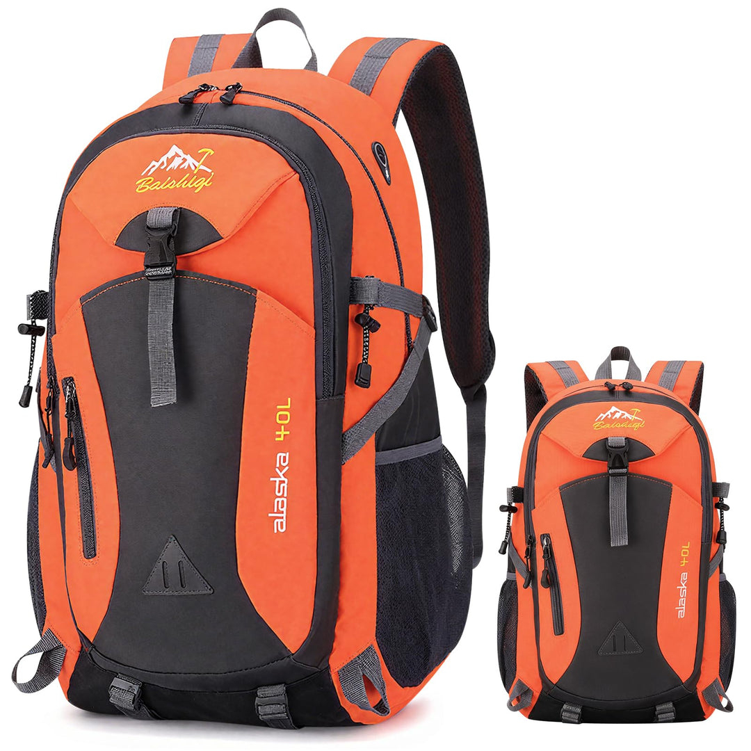 Wanderrucksack Rucksack Herren Unisex Tagesrucksack Outdoor, 40L Grosse Kapazität Travel Rucksack Wa