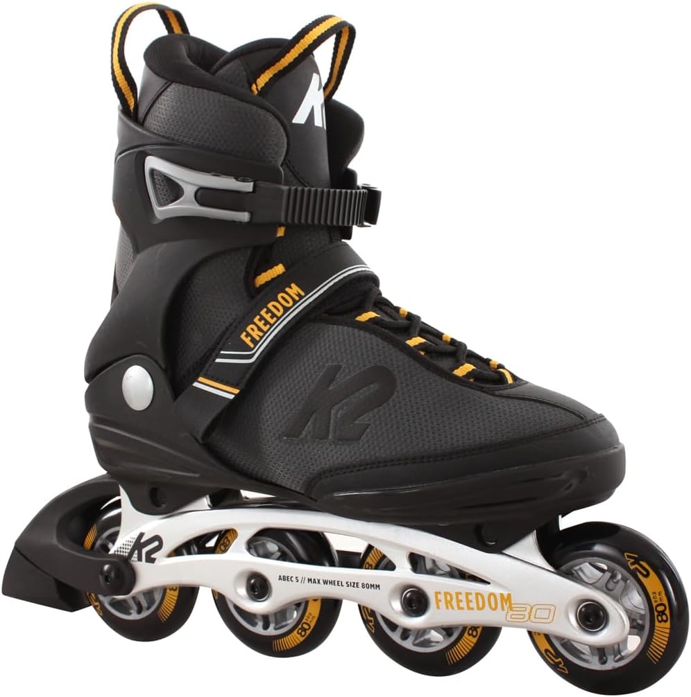 K2 Inline Skates Freedom M Für Herren Mit K2 Softboot, Black - Yellow