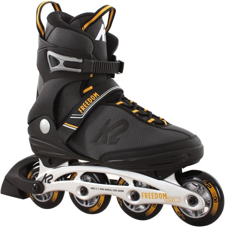 K2 Inline Skates Freedom M Für Herren Mit K2 Softboot, Black - Yellow