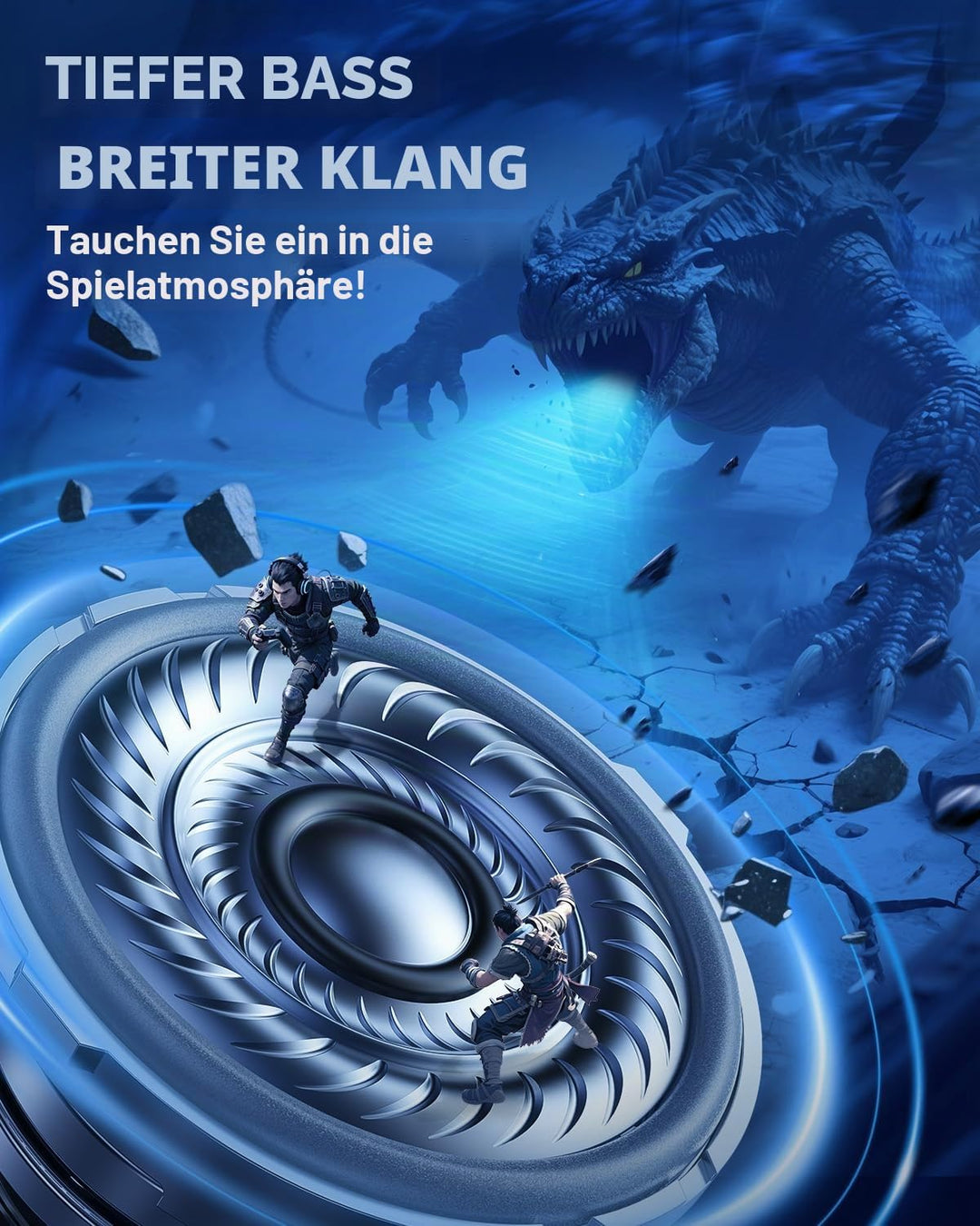 NUBWO G06 Wireless Gaming Headset für PS5, PS4, PC, Rauschunterdrückung über Ohr-Gaming-Kopfhörer mi