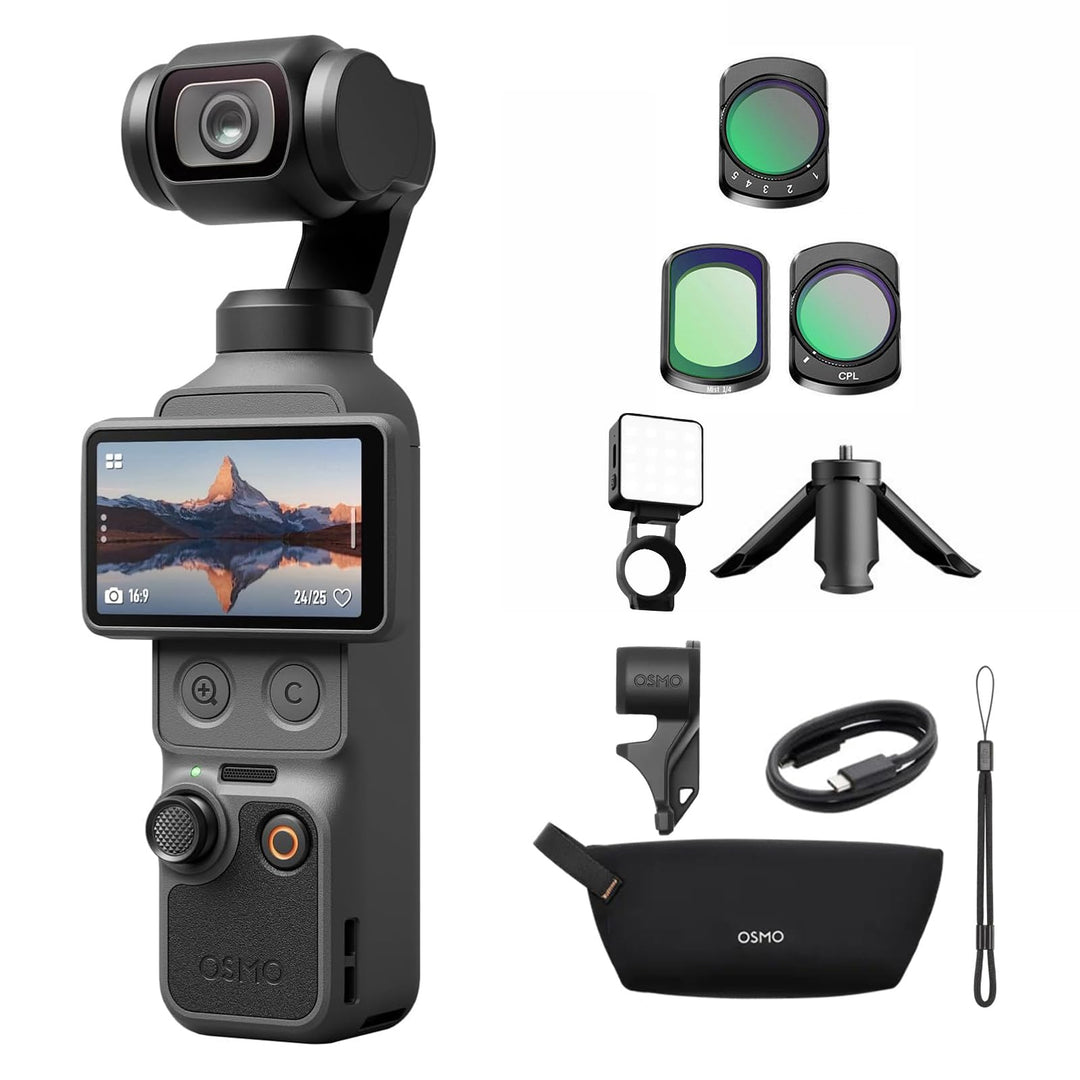 DJI Osmo Pocket 4 Standard Combo, Pocket Gimbal Vlog Kamera, 1″ CMOS und 4K/240fps, 3-Achsen-Stabili