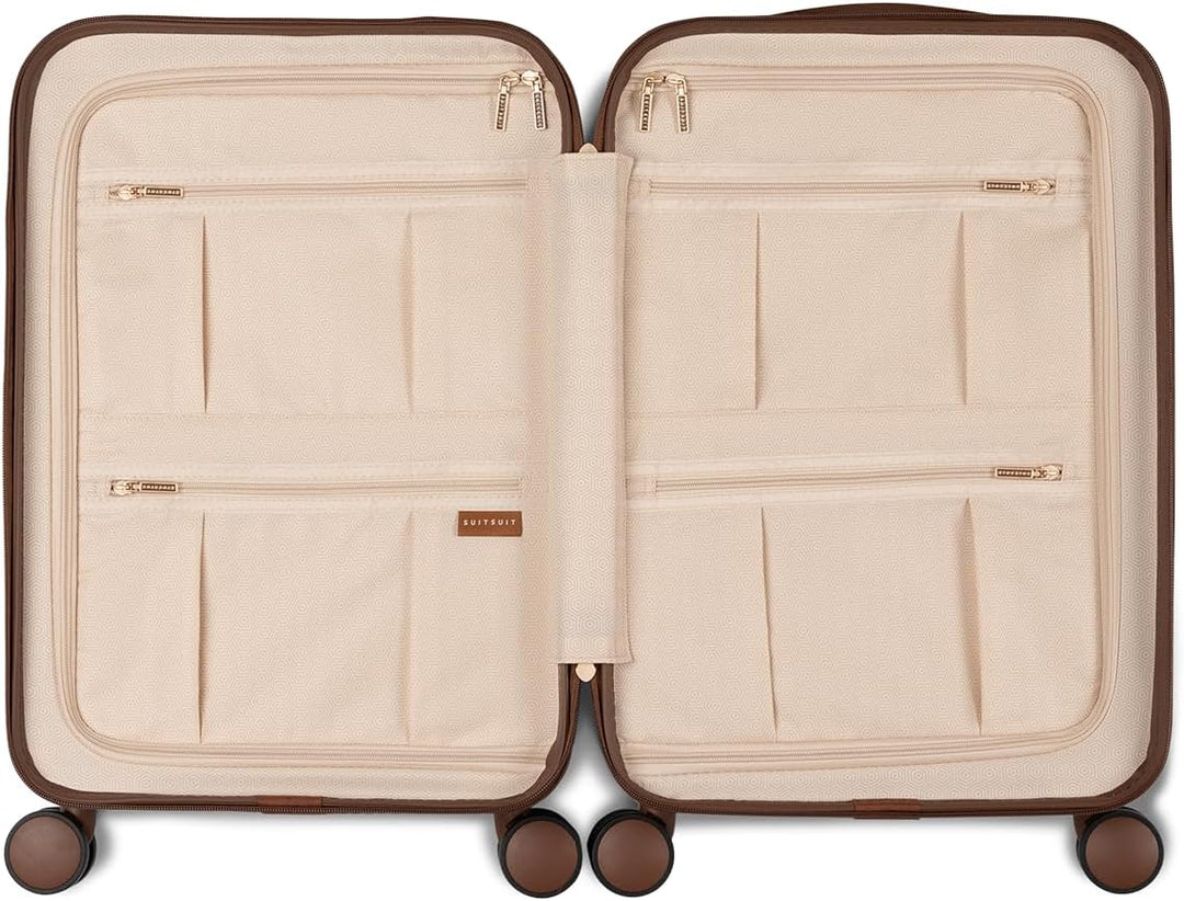 SUITSUIT Handgepäck Koffer mit 4 Rollen 55 x 35 x 20 cm - Hartschalen Kabinentrolley mit TSA-Schloss