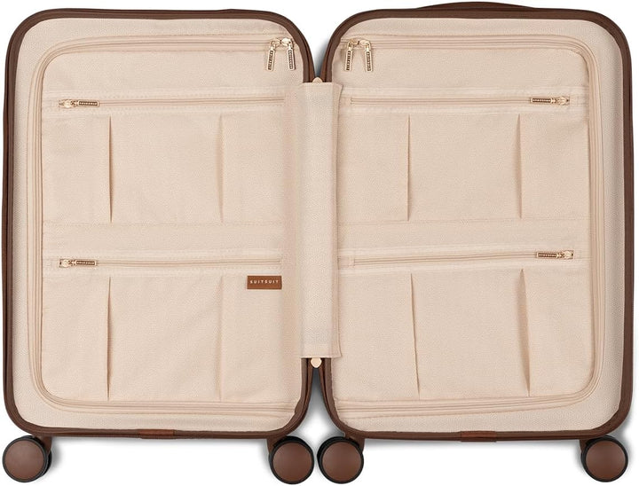 SUITSUIT Handgepäck Koffer mit 4 Rollen 55 x 35 x 20 cm - Hartschalen Kabinentrolley mit TSA-Schloss
