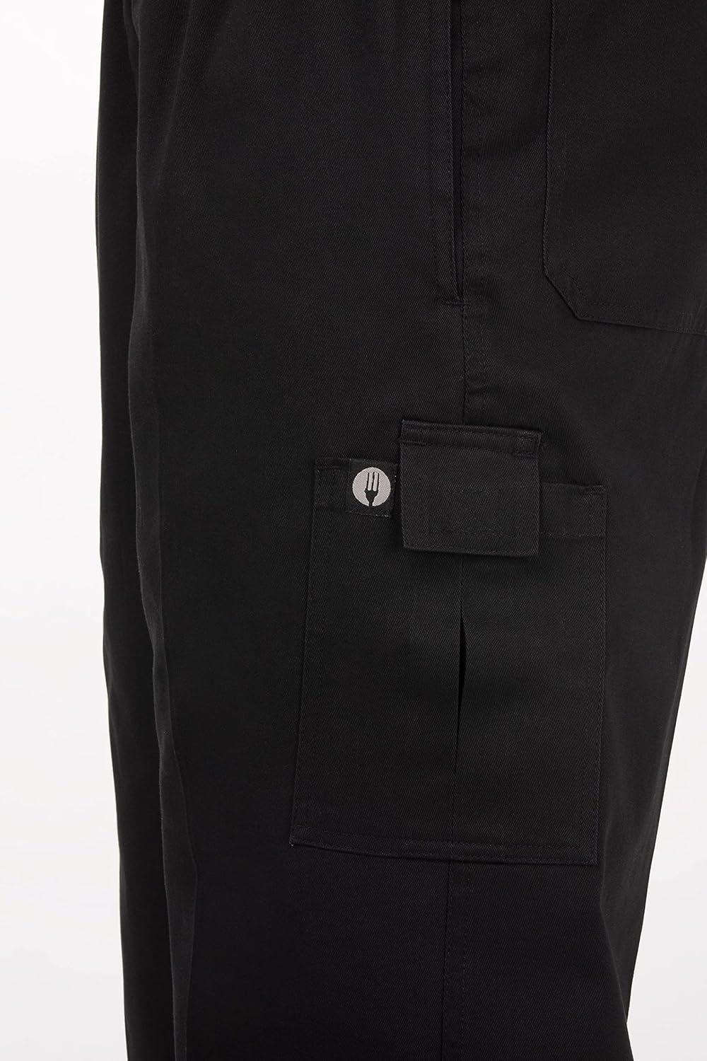 Chef Works Unisex Classic Fit Cargo Kochhose Schwarz, Grösse: L / Large, Bundweite: 38 - 40 Zoll, Sc