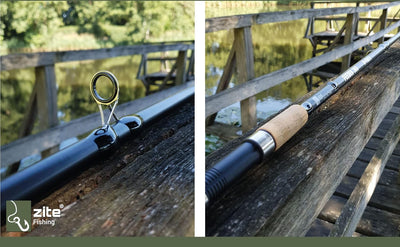 Zite Fishing Glasfaser-Angelrute 3,60m | Steckrute Feeder-Angeln 50-150g | 3 Stück Feeder-Rute | Fri