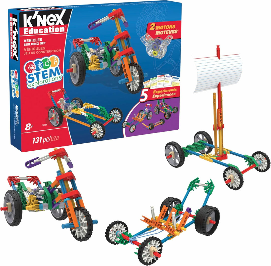 MINT-Forschung Fahrzeug-Baukasten, K'NEX Bildung, Basic Fun, 79320, Lernspielzeug für Kinder, MINT-L