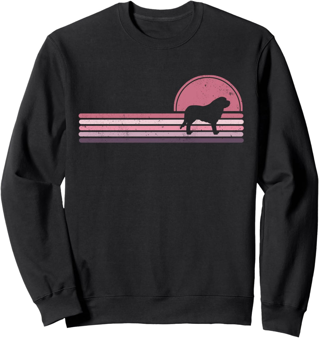 Bernhardiner Hund Vintage Niedlich Retro Bernhardiner Sweatshirt