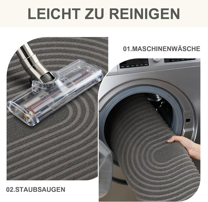 schmutzfangmatte Innen 80x120cm, rutschfeste Fussmatte mit Saugkraft, Türmatte Waschbar Langlebig fü
