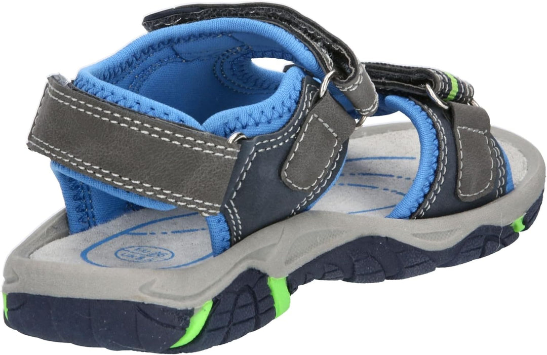 Lico Jungen Emil V Sandalen 30 EU Grau Blau Lemon, 30 EU Grau Blau Lemon