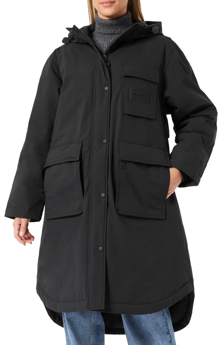 Replay Damen Mantel Regenjacke, Black 098