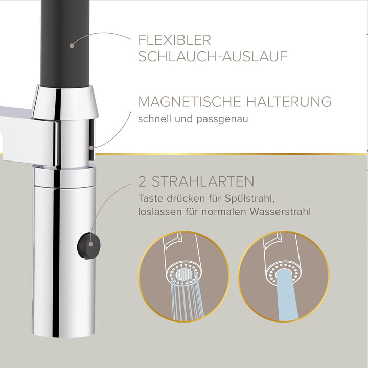 Lenz NALU Küchenarmatur chrom 46070202, Chrom