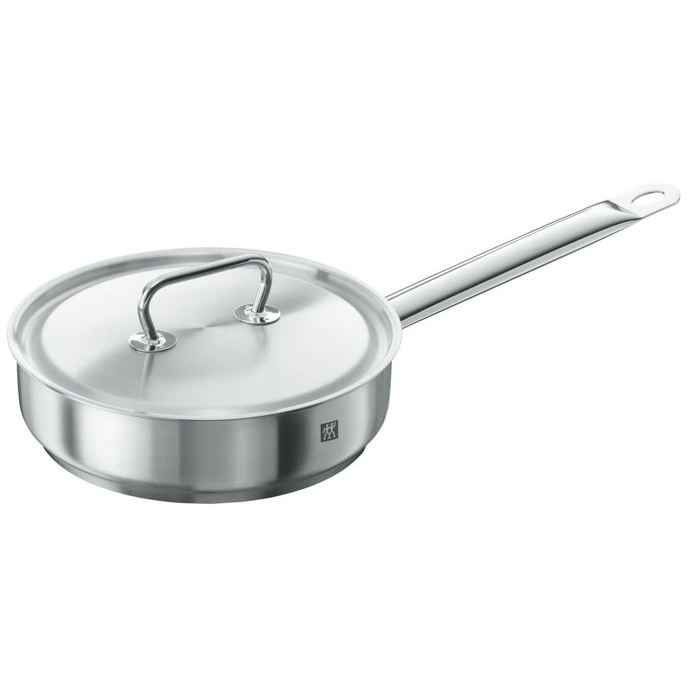 ZWILLING TWIN Classic Schmorpfanne mit Deckel, 24 cm, Induktionsgeeignet, Edelstahl, Silber Twin Cla