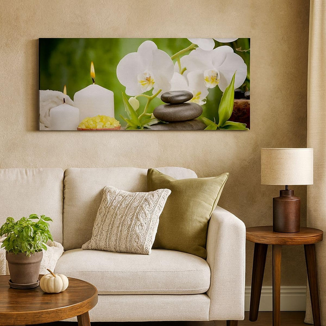 Wandbilder Dekoration Wohnzimmer Blume aromatherapie spa Panorama Bilder auf Leinwand 120x50cm Leinw