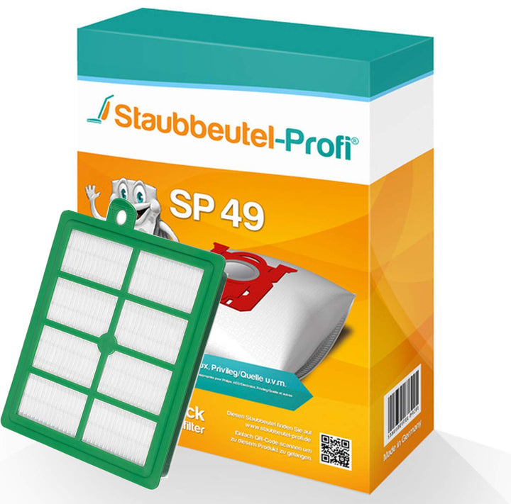 Staubsaugerbeutel kompatibel für AEG ANIMAL 8000 AB81A2DG (10 Staubsaugerbeutel + 1 Hepafilter), 10